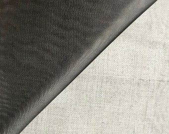 Schwarzer Seidenorganza-Stoff, 135 cm breit, Luneville Couture-Stoff, Tambour-Stickerei, Fabrique Studio