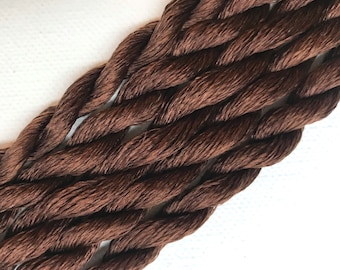 Coffee Silk Embroidery Thread, Hand Dyed Embroidery Thread, Artisan Thread