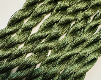 Fabrique Forest Green Silk Embroidery Thread, Hand Dyed Embroidery Thread, Artisan Thread