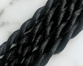 Fabrique Onyx Black Silk Embroidery Thread, Hand Dyed Embroidery Thread, Artisan Thread