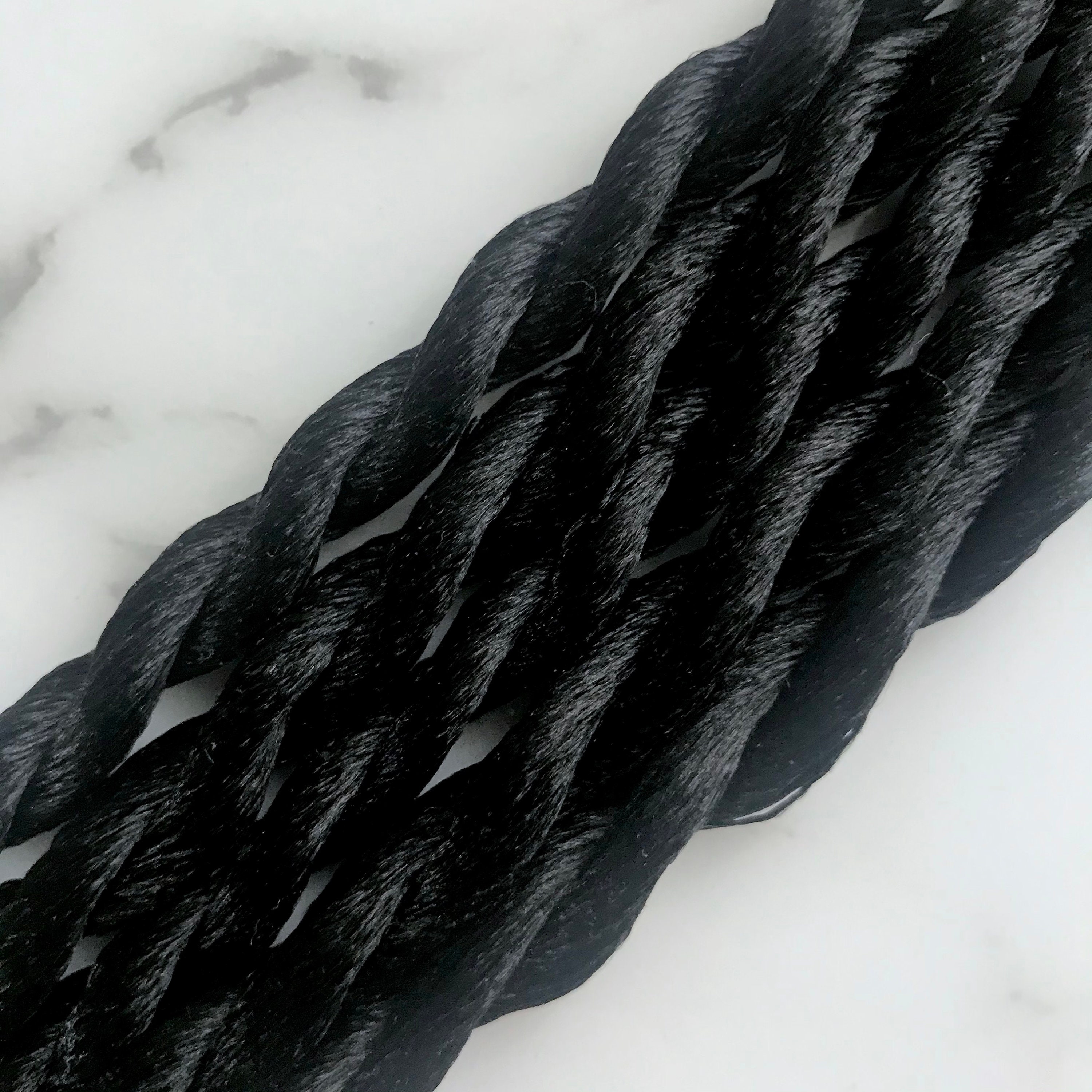 Fabrique Onyx Black Silk Embroidery Thread, Hand Dyed