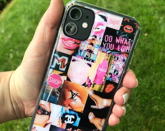 edgy collage phone case etsy new zealand