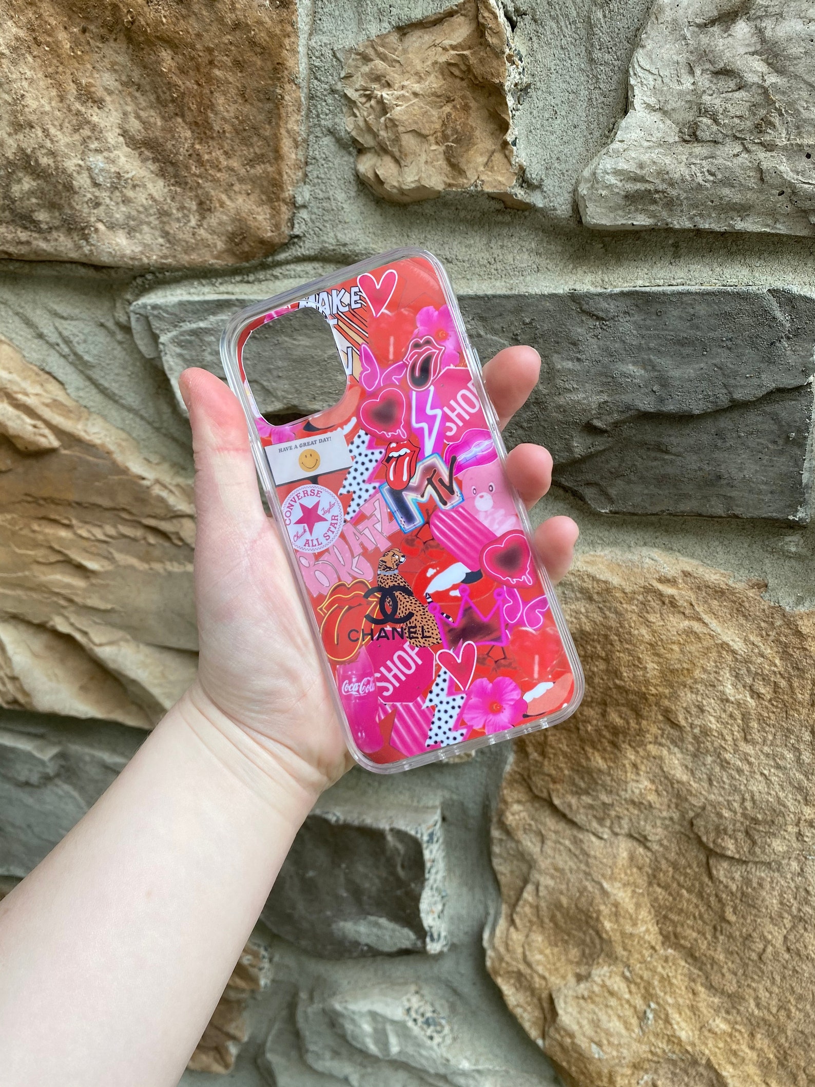 Pink Cutout Custom Collage Phone Case Etsy