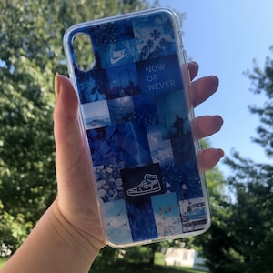 Mixed Blue Custom Collage Case