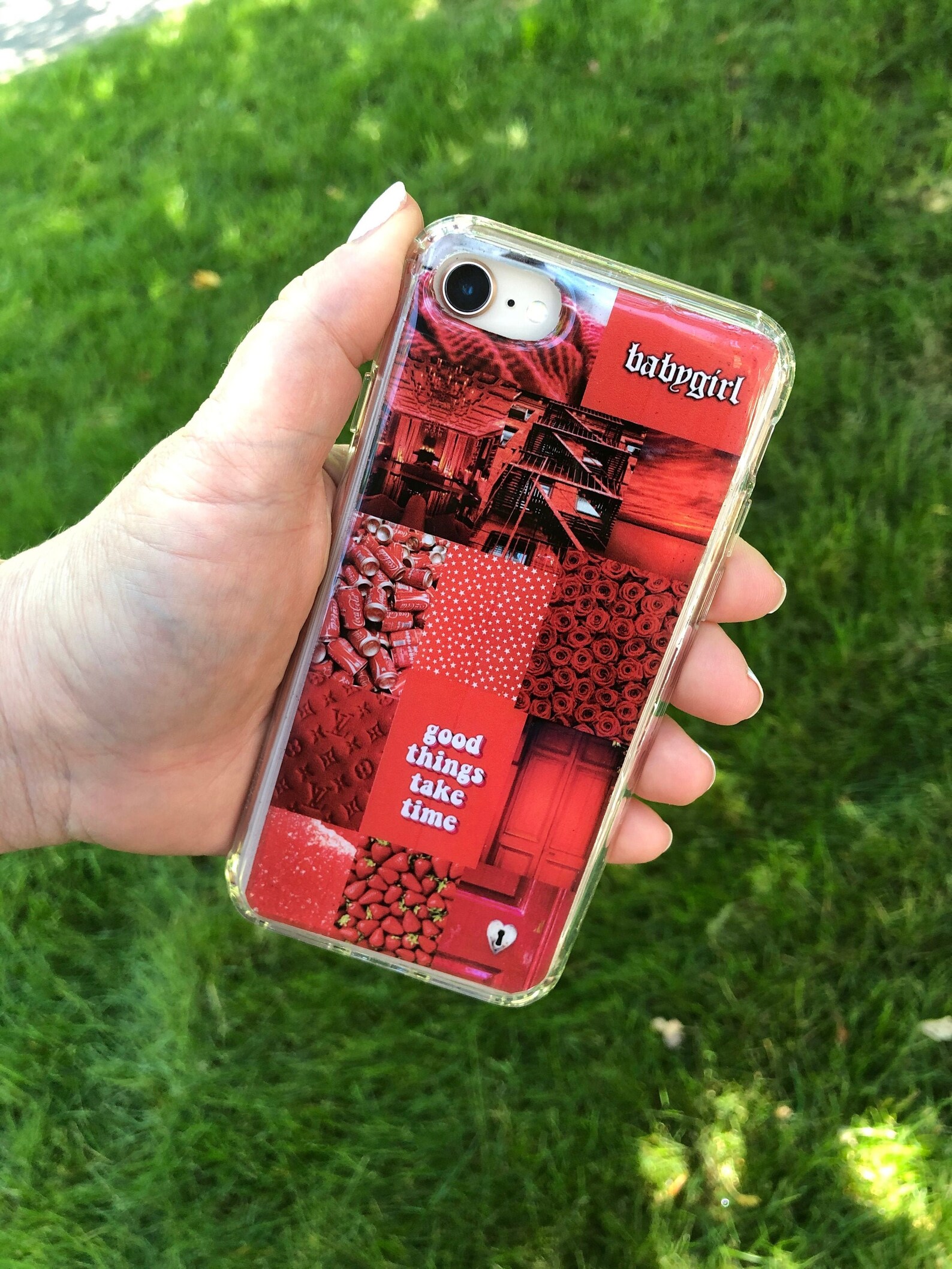 Red Custom Collage Phone Case Etsy