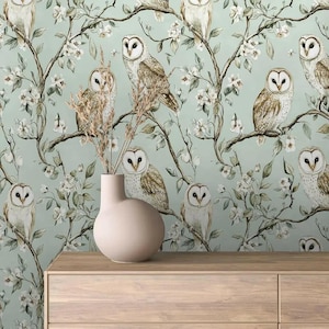 Enchanted Owl Grove Wallpaper