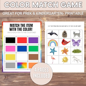 Color Match Game for Kids | Matching Game for Kids | PreK Games | Matching Color Game | Fine Motor Skill Game | Concentration Game for Kids