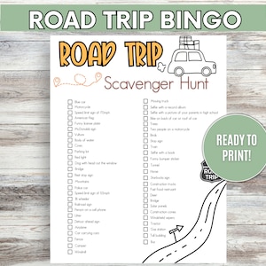 Road Trip Scavenger Hunt | Road Trip Games | Car Ride Entertainment | Long Trip Games for Kids | Scavenger Hunt | Car Games | Road Trip