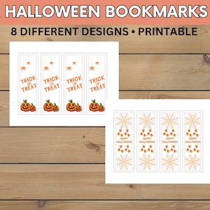 Halloween Bookmarks | Printable Bookmarks for Your Students | Halloween Gift for Students | Student Gifts | Bookmarks | Gift Treats