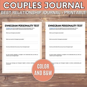 Printable Couples Journal | Couples Prompts | Relationship Journal | 85+ Date Ideas | Relationship Workbook | Couples Quiz & Planner