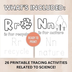A-Z Science Tracing Activity | Tracing Activity | Science Alphabet ...