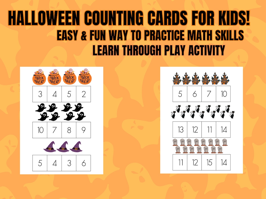 Halloween Counting Activity for Kids Printable Counting Etsy