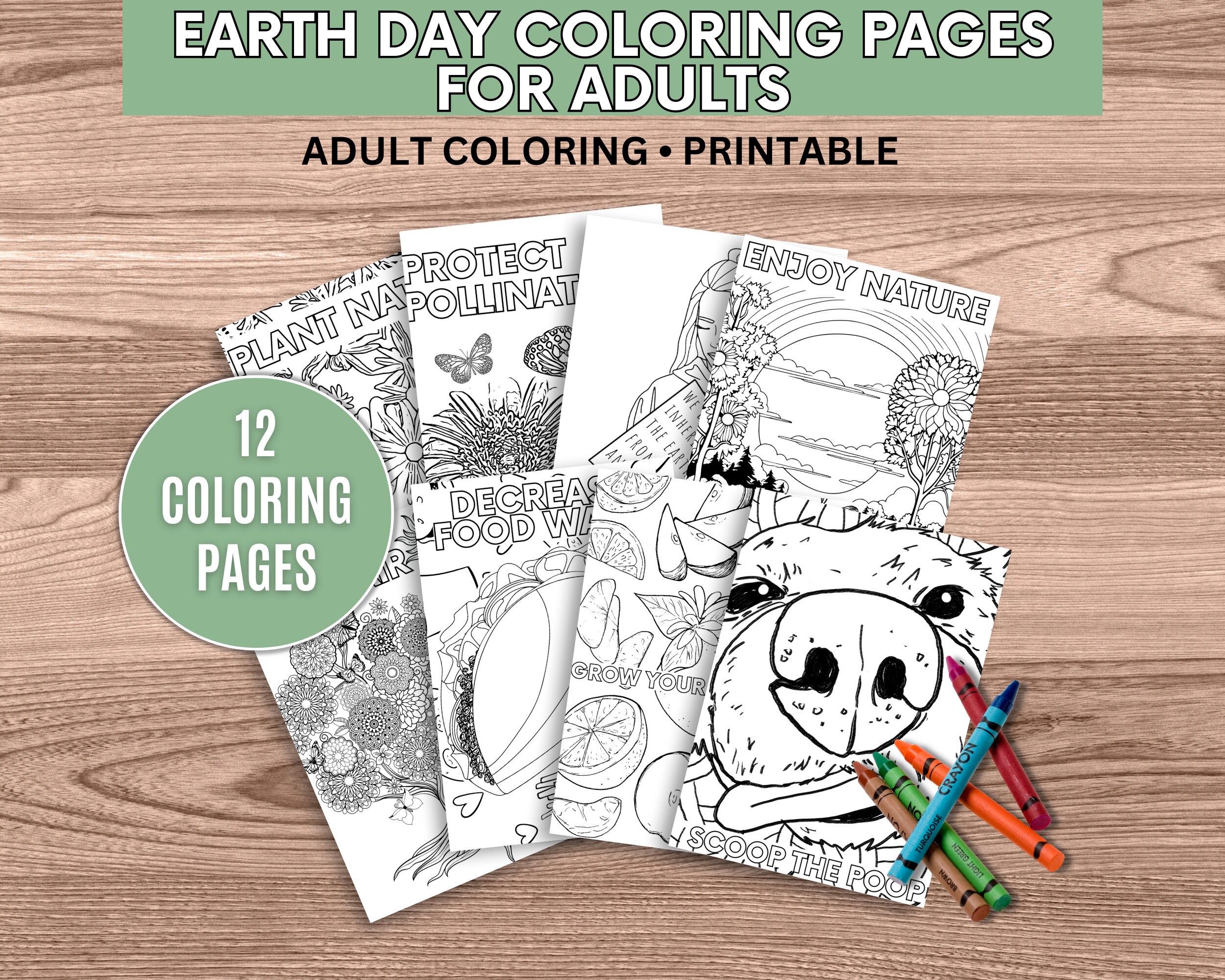 Earth Day Coloring Pages With Quotes | Adult Coloring Pages for Earth ...