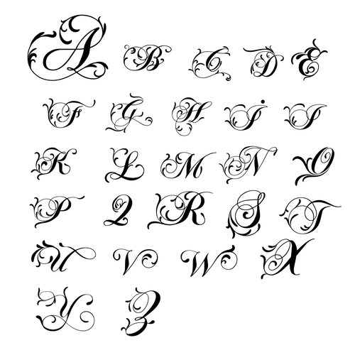 Monogram SVG/PNG Alphabet Fancy Monogram Alphabet Digital - Etsy