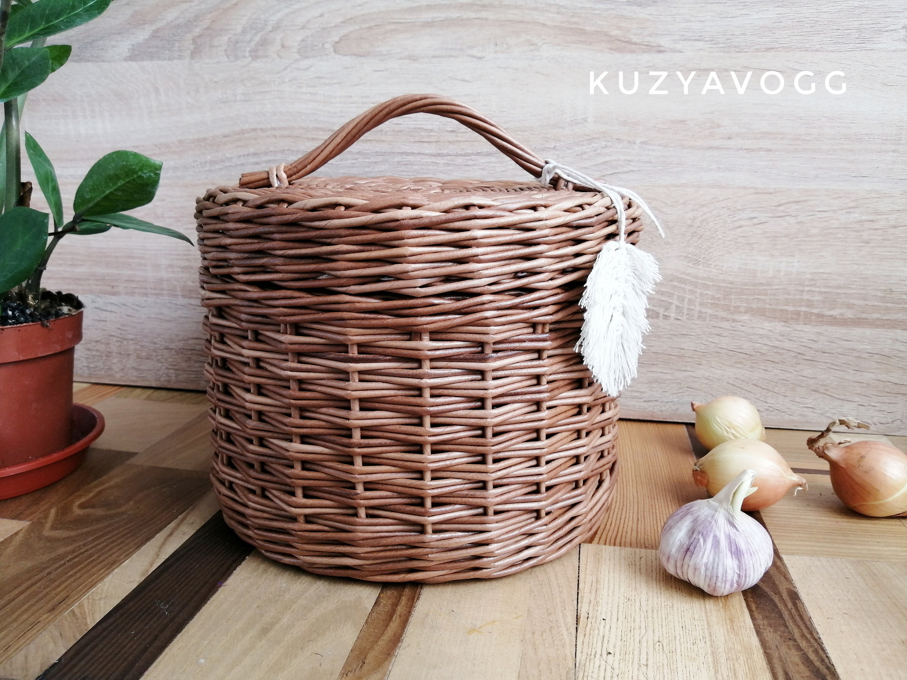 Onion Basket Potato bin Kitchen Pantry Basket Garlic Etsy