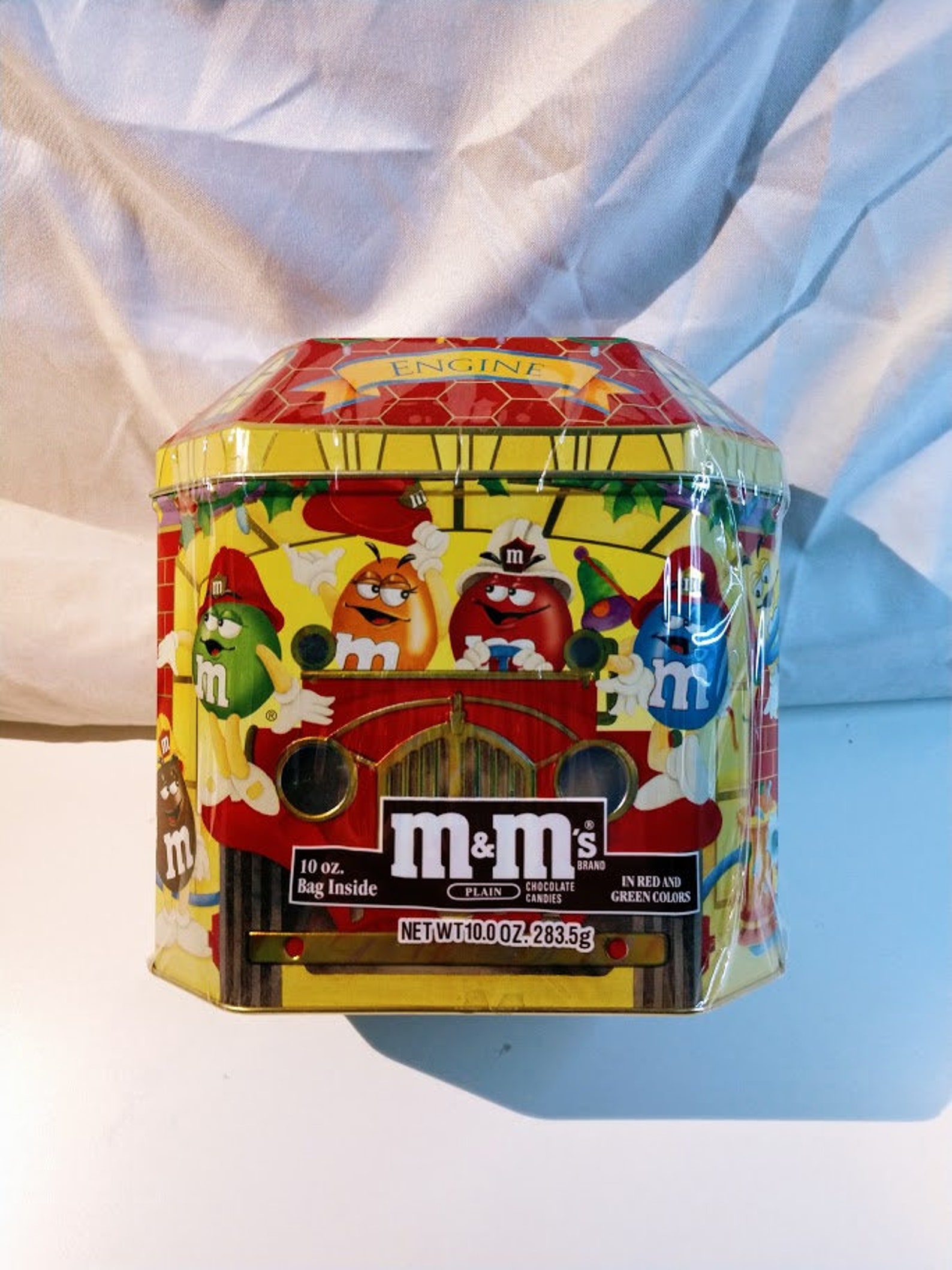 M&M's 1997 Christmas Village Tin Series 06 Fire House Etsy