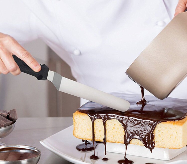 Set Pasticceria 5 Pezzi - Piastra Girevole Torte, Spatole Acciaio, Raschietti Alluminio