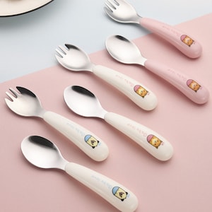 Spoon & Fork Travel Set with Plastic Carry Case for Baby Toddler Dining Made By 304 Stainless Steel
