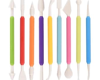 Fondant Modeling Tools: 9-Piece Cake Decorating Set