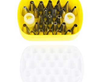 25pc Icing Nozzle Set: Stainless Steel Cake Decorating Supplies