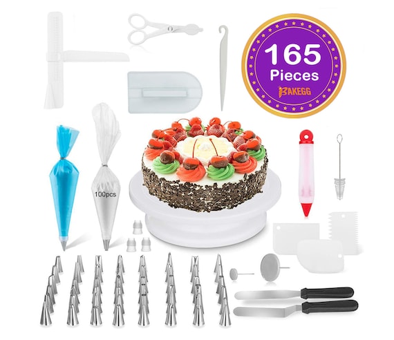 165-piece Set Cake Decorating Supplies Tips Kits Stainless Steel