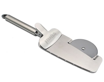 4-in-1 Stainless Steel Pizza & Cake Cutter: Wheel Blade, Serrated Slicer