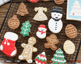 20pc DIY Cookie Pattern Mold Cutter with Wording Signature Homemade Kits Clay Crafting Tools for All Occasions Celebrations Easter Halloween