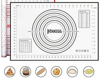 Tapis de cuisson lavable en silicone de très grande taille de 27,5 x 20 po. Tapis de pâtisserie antidérapant lavable Tapis à rouler pour pâte à pizza et pain antiadhésif