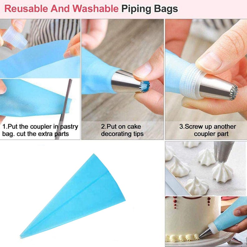 163piece Set Cake Decorating Tips Kits Aluminium Alloy Cake Turntable