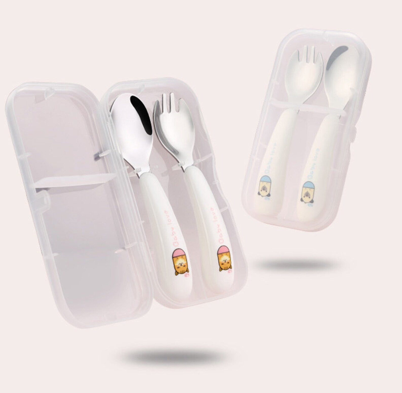 Spoon & Fork Travel Set With Plastic Carry Case for Baby Etsy UK
