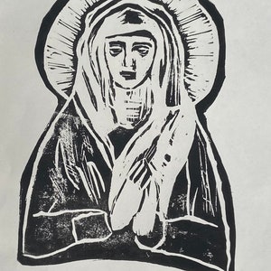 Virgin Mary a4 lino