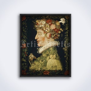 Spring, Four Seasons painting by Giuseppe Arcimboldo – weird, surrealism art, unusual decor print, poster (DIGITAL DOWNLOAD)