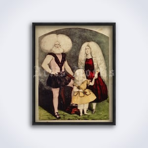 Wonderful Albino Family - vintage freak show poster, human oddities, retro circus print (DIGITAL DOWNLOAD)