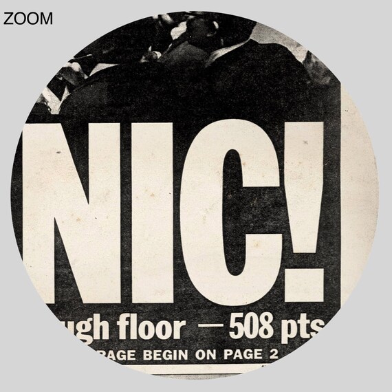Black Monday 1987 Newspaper Headline, Panic, Stock Market