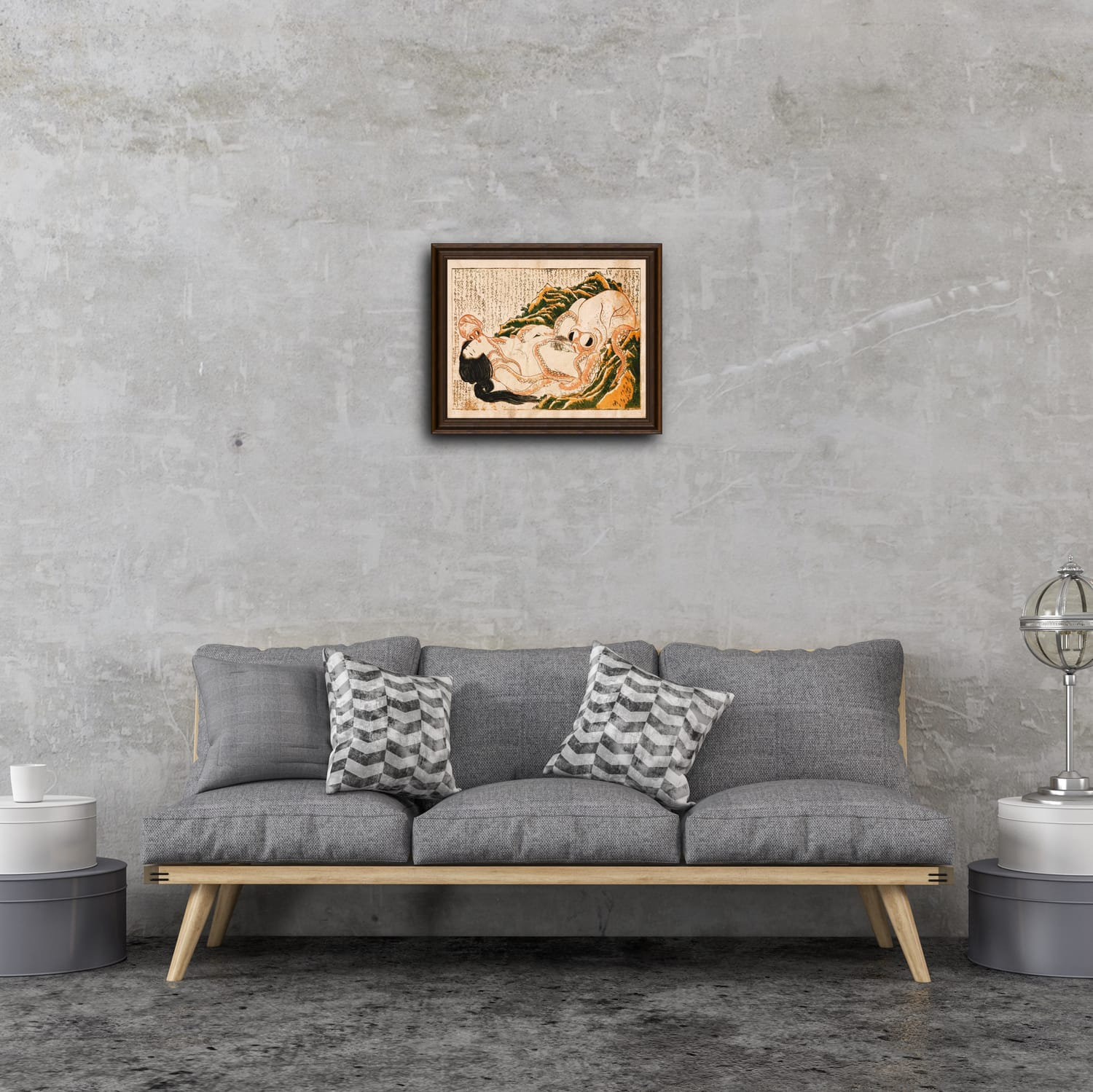 Sueño de la esposa del pescador Katsushika Hokusai 1815 Etsy