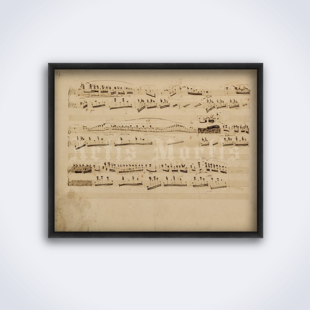 Chopin Nocturne Manuscript Print: Classical Piano Music Poster