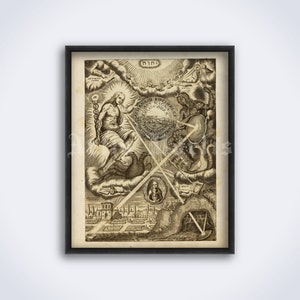 Light and Shadow alchemical engraving – Ars Magna Lucis et Umbrae alchemy art, print, poster (DIGITAL DOWNLOAD)