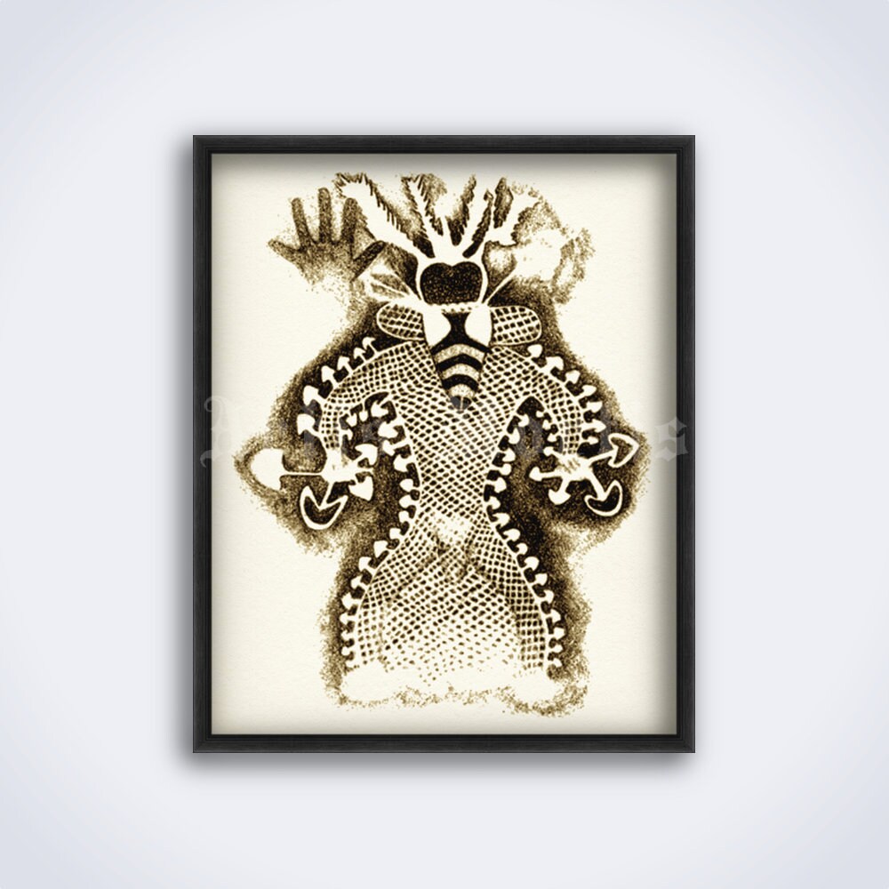 ヘンリー川原 / Shaman　DIGITAL MUSHROOM Shaman-mushroom, Ancient Cave Painting - Tassili, Psilocybin