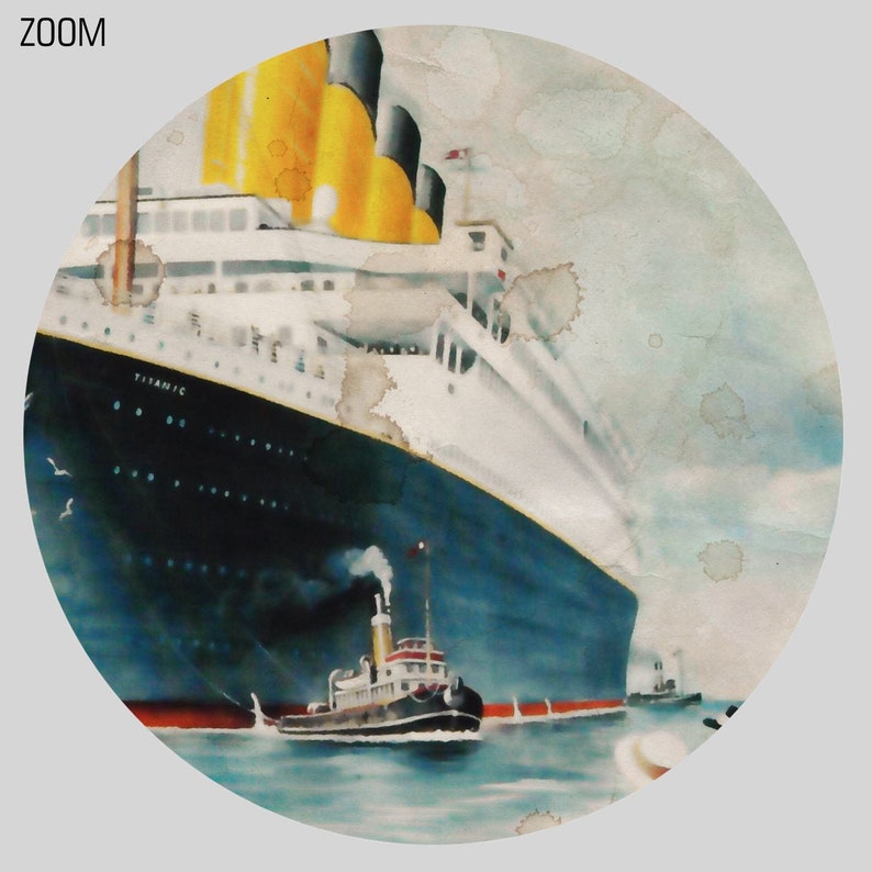 1912 Titanic White Star Line Ocean Liner Art Poster Print - Vintage Travel Advertisement Wall Decor