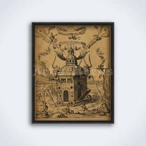The Temple of the Rosy Cross, Rosicrucian symbol, freemasonry, alchemy, hermetic art, kabbalah, mystic print, poster (DIGITAL DOWNLOAD)
