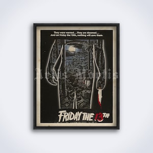Friday the 13th - vintage 1980 horror slasher movie poster (DIGITAL DOWNLOAD)