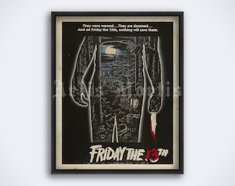 Freitag der 13te - vintage 1980 Horror Slasher Film Poster (DIGITAL DOWNLOAD)