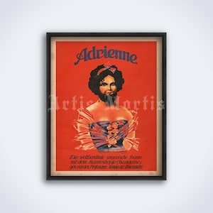 Adrienne – woman with beard, bearded girl, freak show poster, human oddities, circus print (DIGITAL DOWNLOAD)