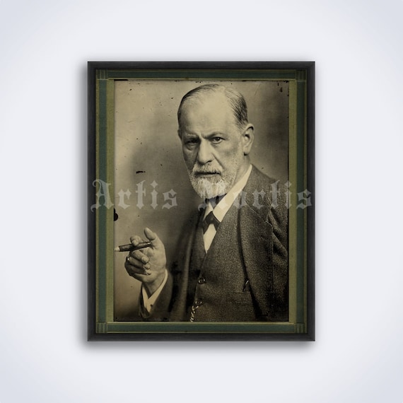 freud cigarettes Sigmund Freud Smoking Cigar - Psychologist Photo Portrait, Vintage Print,  Poster (DIGITAL DOWNLOAD)
