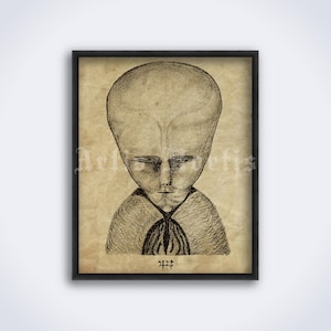 Lam Zeichnung von Aleister Crowley, magick art, thelema print, okkultes Poster (DIGITAL DOWNLOAD)