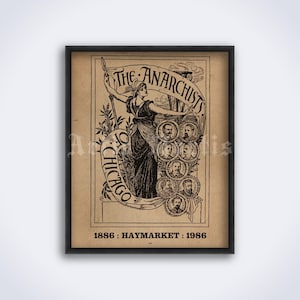 Anarchists of Chicago poster – Haymarket Riot, Walter Crane art, vintage anarchy, socialism print (DIGITAL DOWNLOAD)