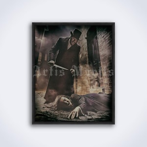 Whitechapel Distrikt, original dark art von Artis mortis studio, Jack the Ripper, Maniac, Horror, Kriminalität, Druck, Poster (DIGITAL DOWNLOAD)