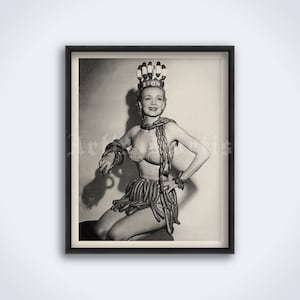 Miss Sausage Queen 1955 photo - weird girl, unusual, odd, strange, funny, freaky, retro photography, print, poster (DIGITAL DOWNLOAD)
