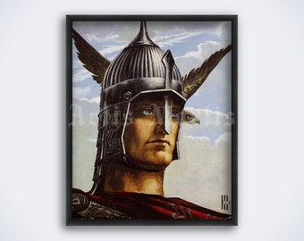 Lámina artística de guerrero eslavo: Konstantin Vasilev, héroe vikingo (descarga digital)
