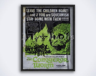 The Conqueror Worm, Witchfinder General - vintage 1968 horror movie poster, print (DIGITAL DOWNLOAD)